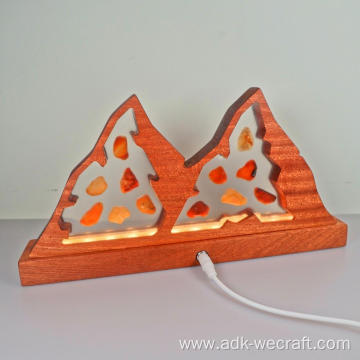 Twin Peak Wood Resin Decorative Lamp